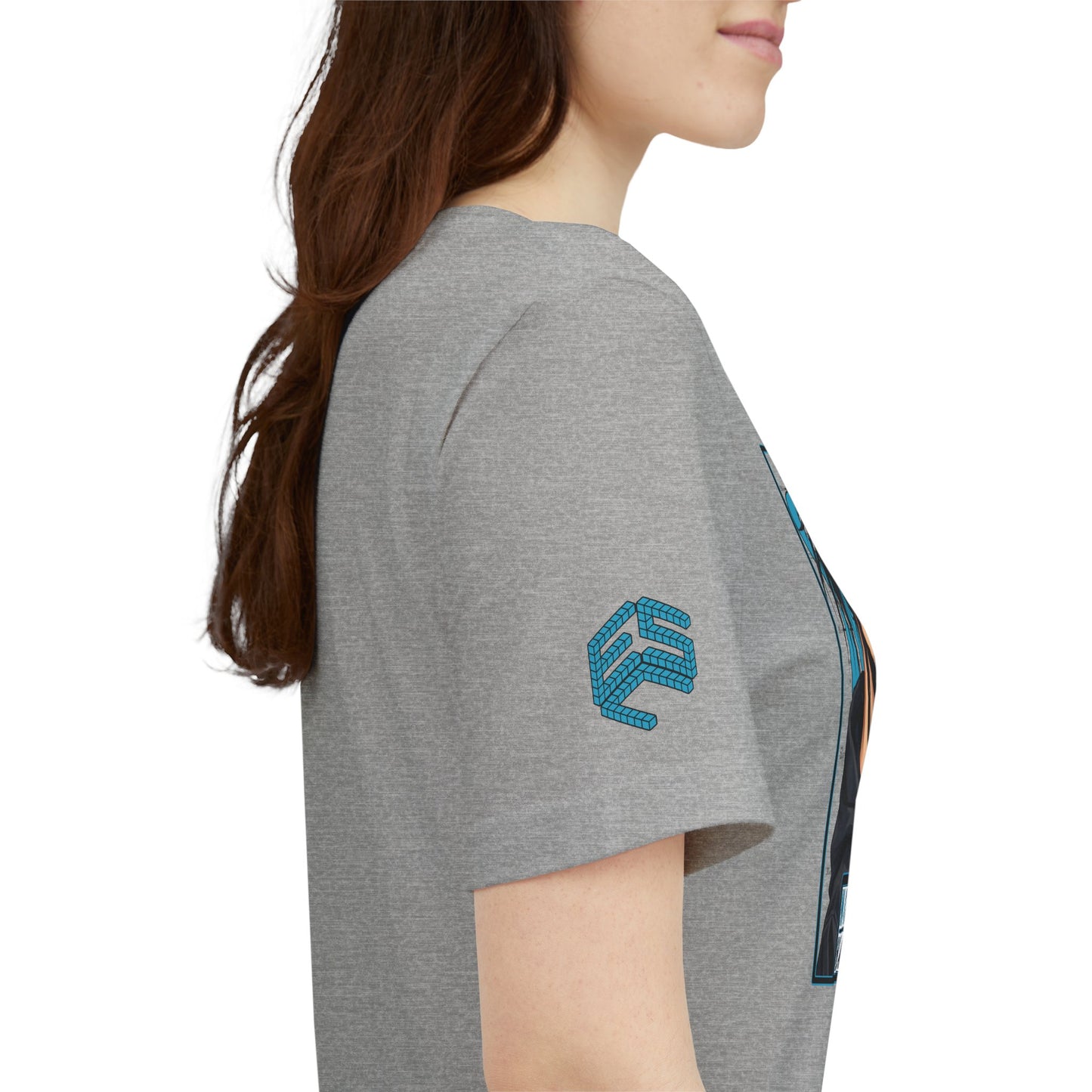 NONCOMPLIANT HUMANKAPITAL - Front Design - 42 BLUE - Anime Cyberpunk - Unisex Jersey Short Sleeve Graphic T‑Shirt