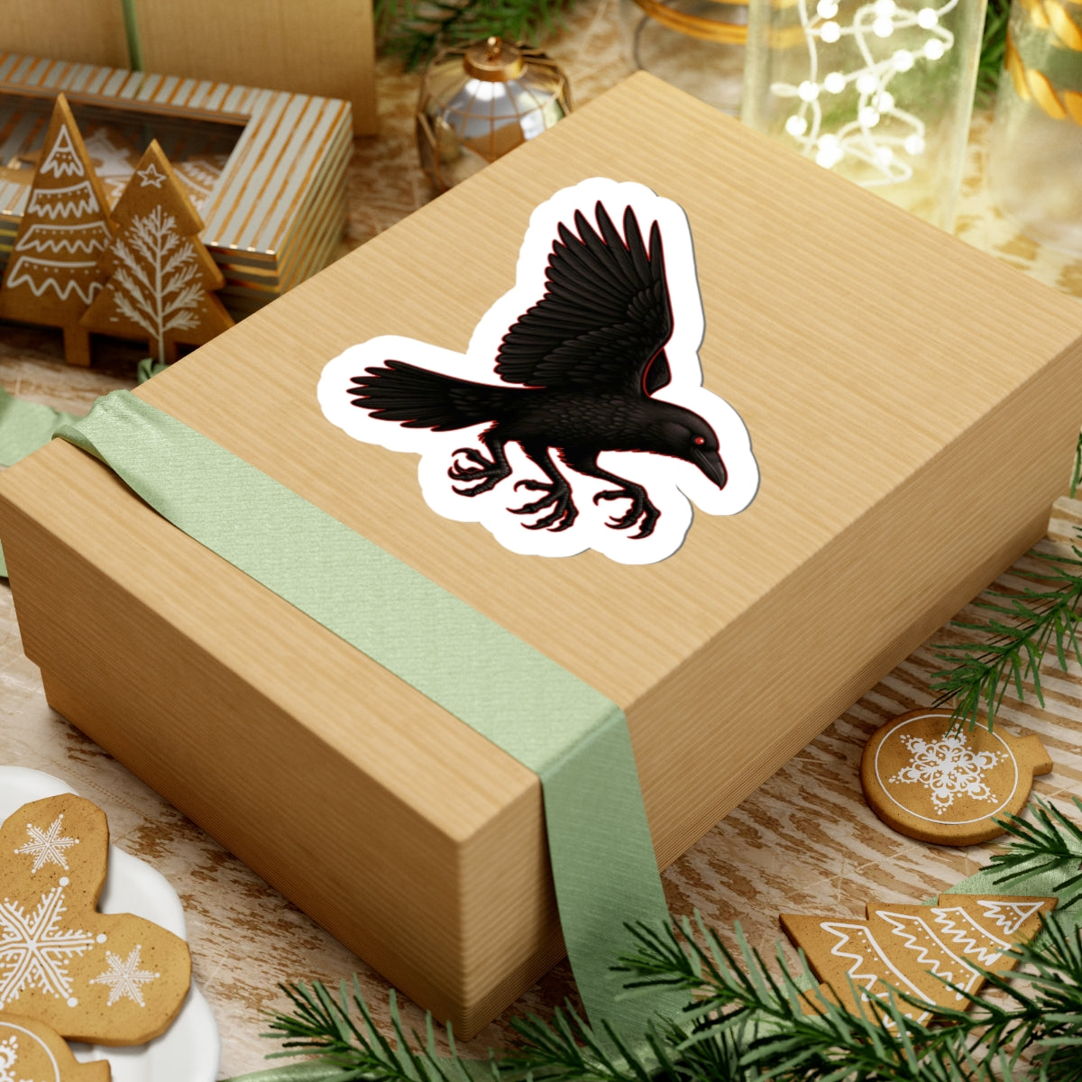 Three-legged Raven (Yatagarasu) Sticker - Japanese Gothic Kiss-Cut Decal