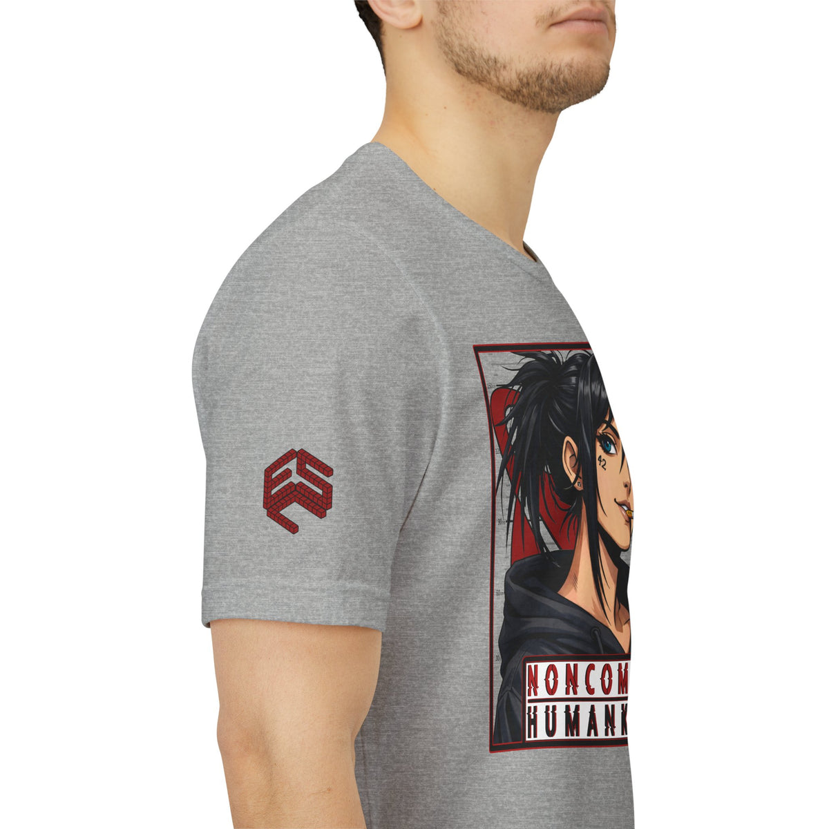 NONCOMPLIANT HUMANKAPITAL - Front Design - 42 RED - Anime Cyberpunk - Unisex Jersey Short Sleeve Graphic T-shirt