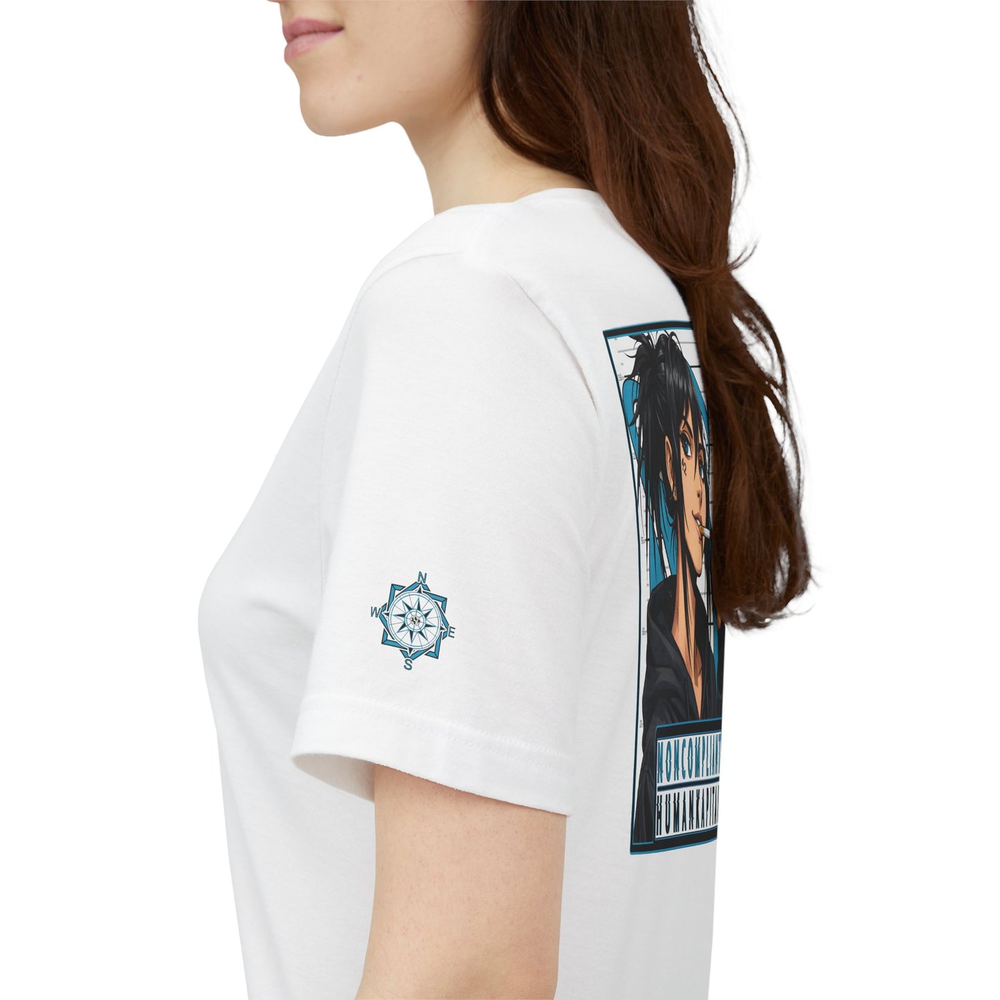 NONCOMPLIANT HUMANKAPITAL - NE'ER-DO-WELL - 42 BLUE - Anime Cyberpunk - Unisex Jersey Short Sleeve Graphic T‑Shirt