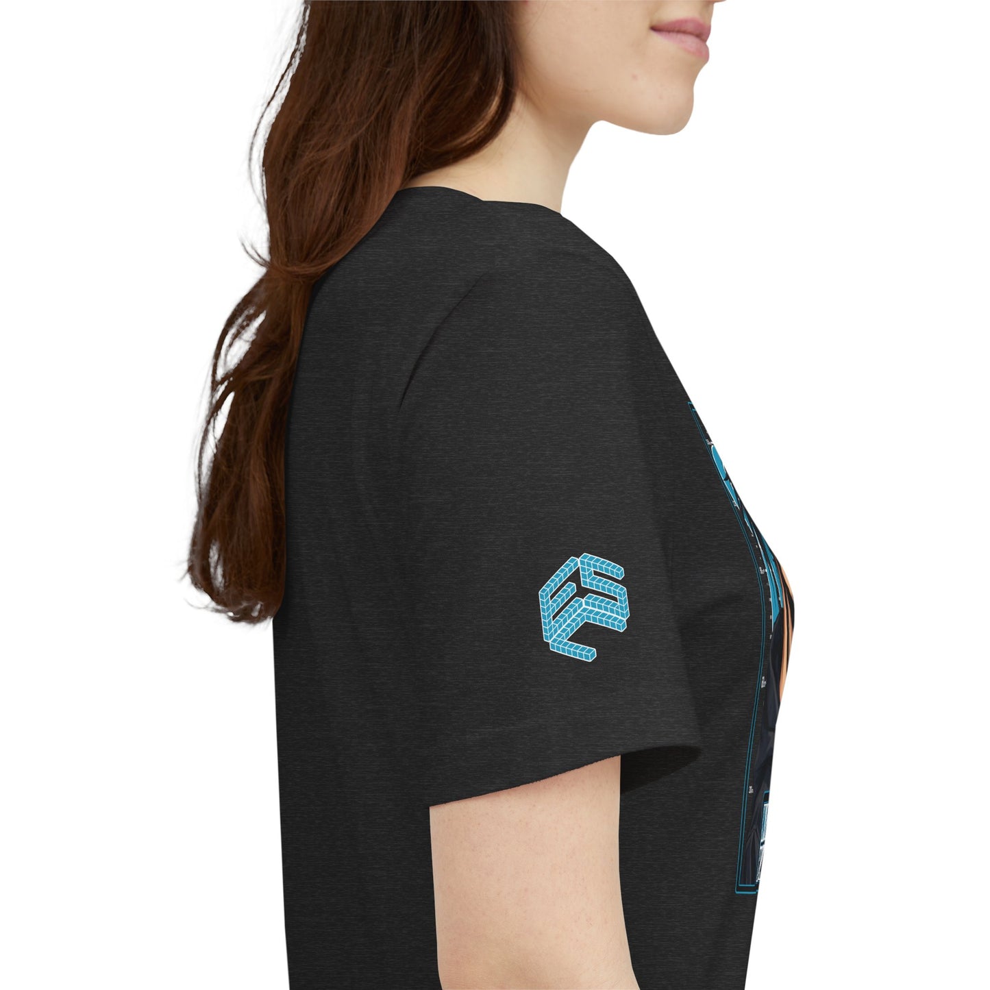 NONCOMPLIANT HUMANKAPITAL - Front Design - 42 BLUE - Anime Cyberpunk - Unisex Jersey Short Sleeve Graphic T‑Shirt