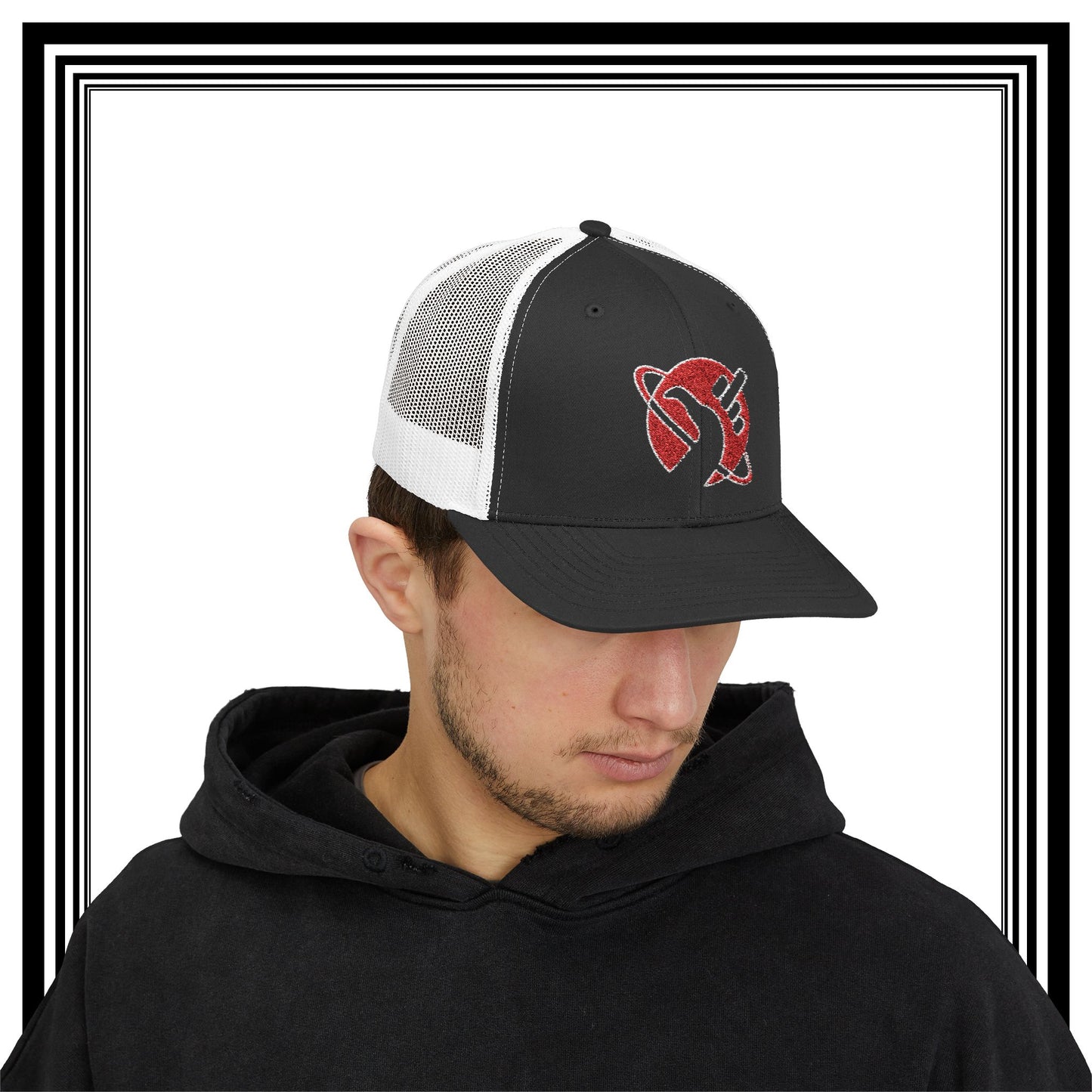 Hitchhiker's Bird Red Cosmic Salute - Snapback Trucker Cap