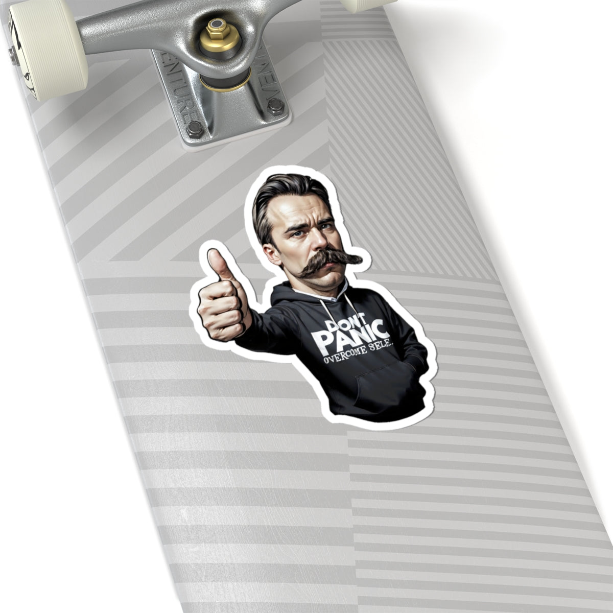 DON'T PANIC - Overcome Self - Thumbs-Up Sticker