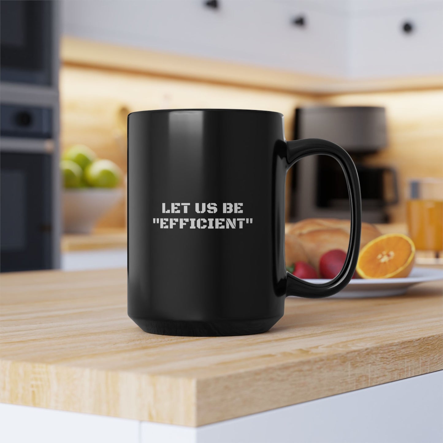 TECH SUBVERT - Let Us Be "Efficient" - Tech Support Parody - Black Ceramic Mug - Coffee Cup (11oz & 15oz) -