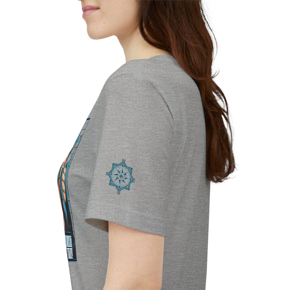 NONCOMPLIANT HUMANKAPITAL - Front Design - 42 BLUE - Anime Cyberpunk - Unisex Jersey Short Sleeve Graphic T‑Shirt