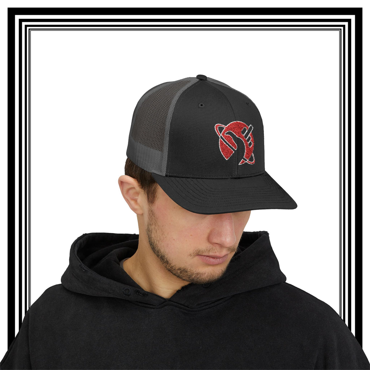 Hitchhiker's Bird Red Cosmic Salute - Snapback Trucker Cap
