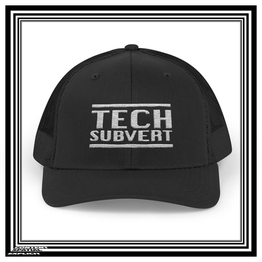 TECH SUBVERT - Tech Support Parody - Embroidered Snapback Trucker Cap