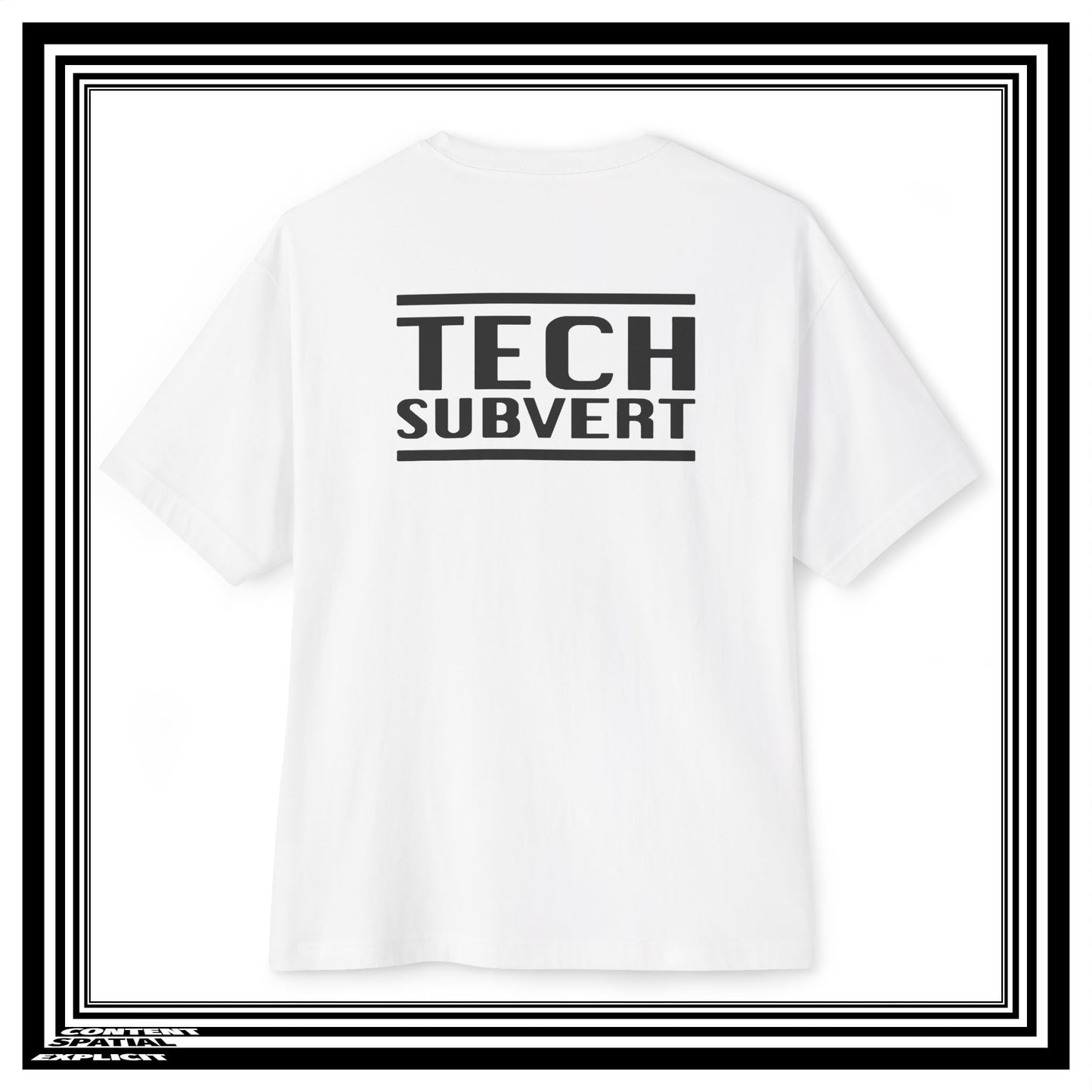 TECH SUBVERT - Nametag: Not Important - Tech Support Parody - Oversized Boxy Tee