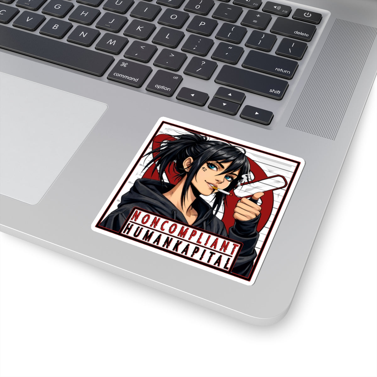 NONCOMPLIANT HUMANKAPITAL - RED- Anime Rebel  - Kiss-Cut Decal