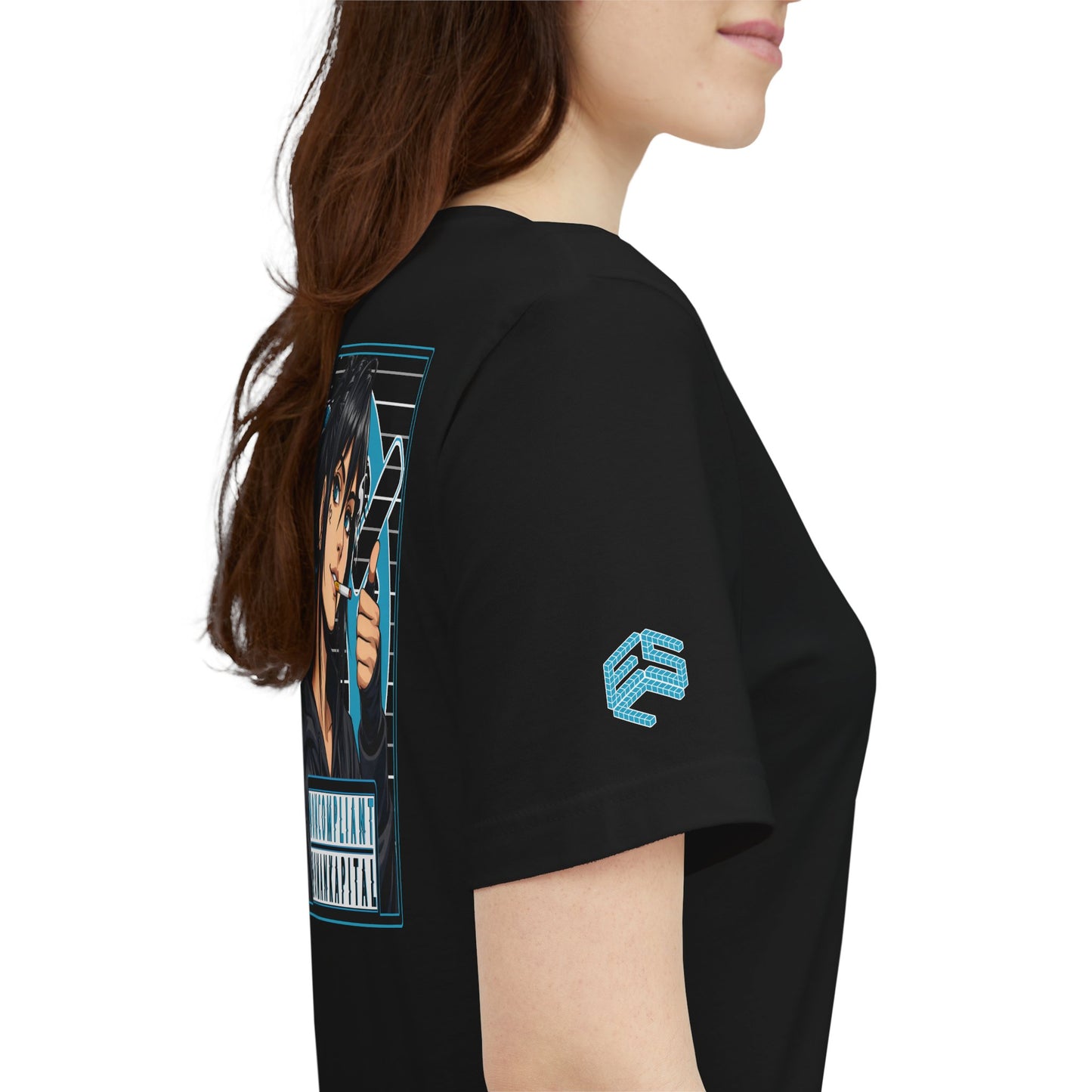 NONCOMPLIANT HUMANKAPITAL - NE'ER-DO-WELL - 42 BLUE - Anime Cyberpunk - Unisex Jersey Short Sleeve Graphic T‑Shirt