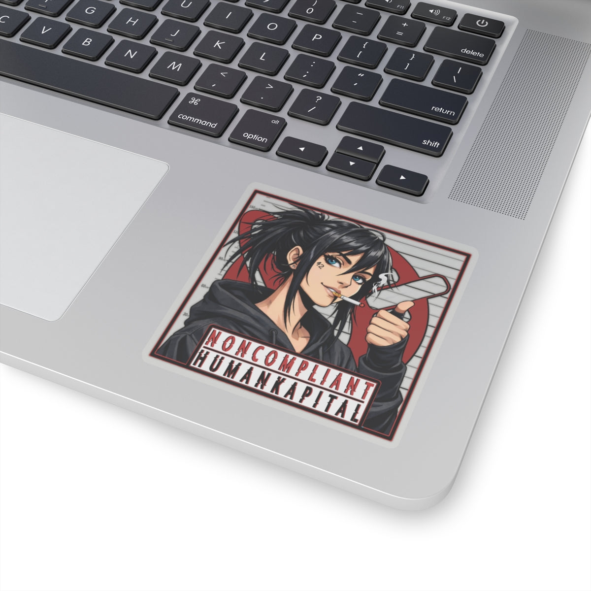 NONCOMPLIANT HUMANKAPITAL - RED- Anime Rebel  - Kiss-Cut Decal