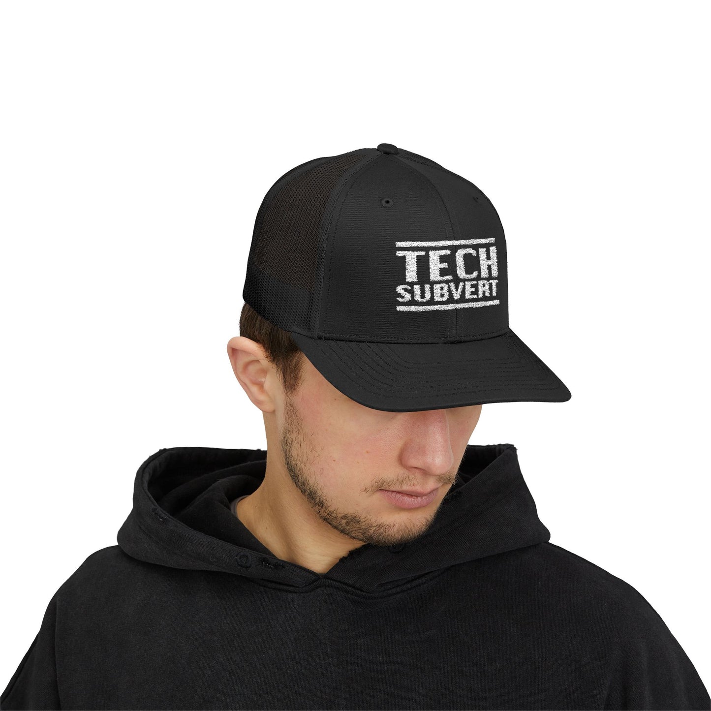 TECH SUBVERT - Tech Support Parody - Embroidered Snapback Trucker Cap
