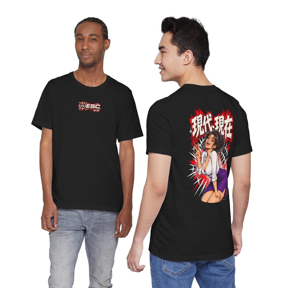 Present Day : Present Time - Japanese Pin-Up Graphic T-Shirt