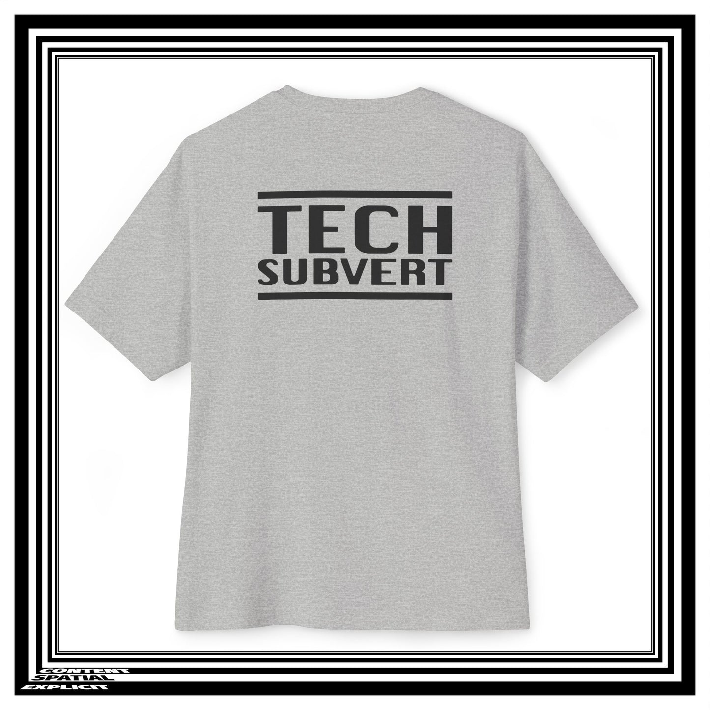 TECH SUBVERT - Nametag: Not Important - Tech Support Parody - Oversized Boxy Tee