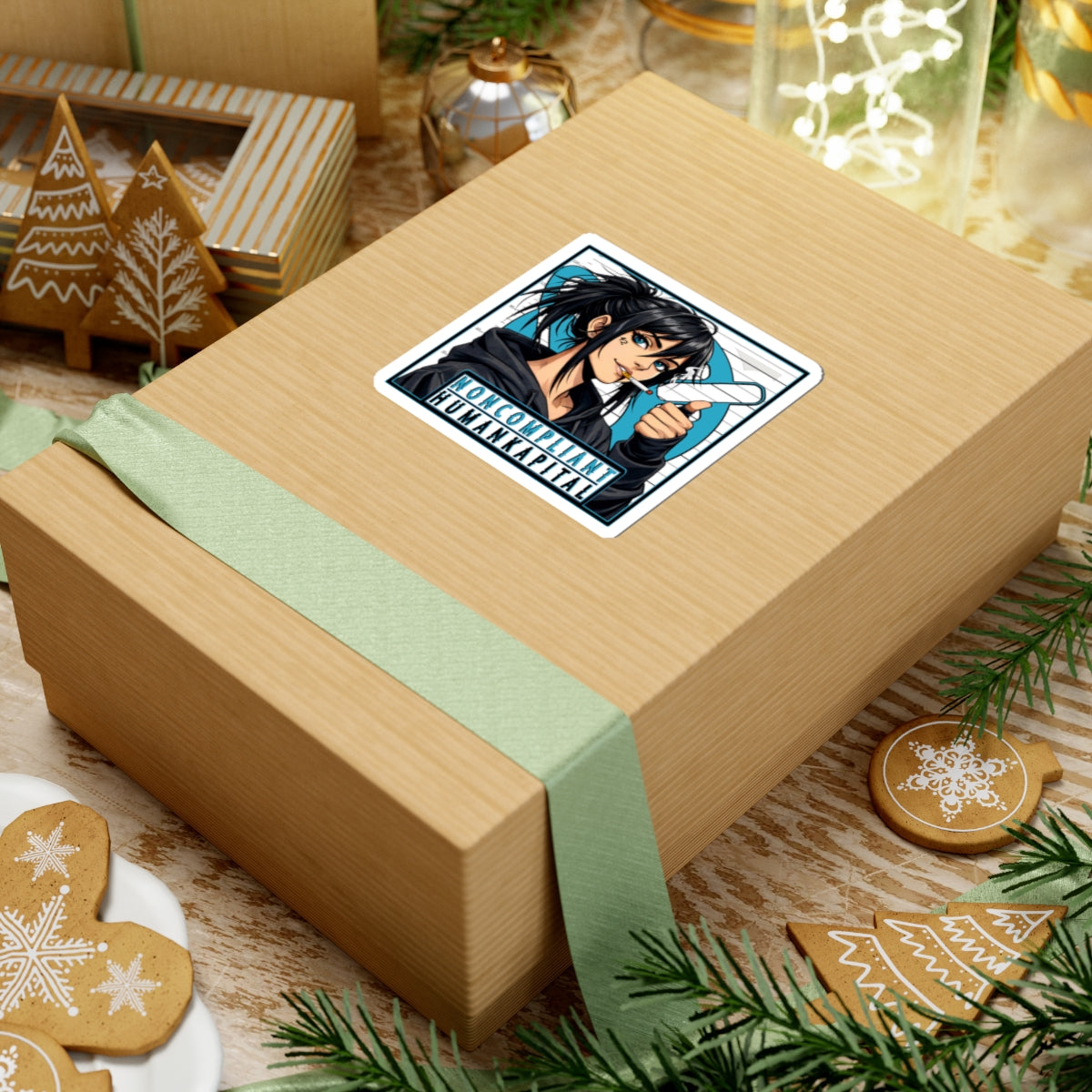 NONCOMPLIANT HUMANKAPITAL - BLUE - Anime Rebel  - Kiss-Cut Decal