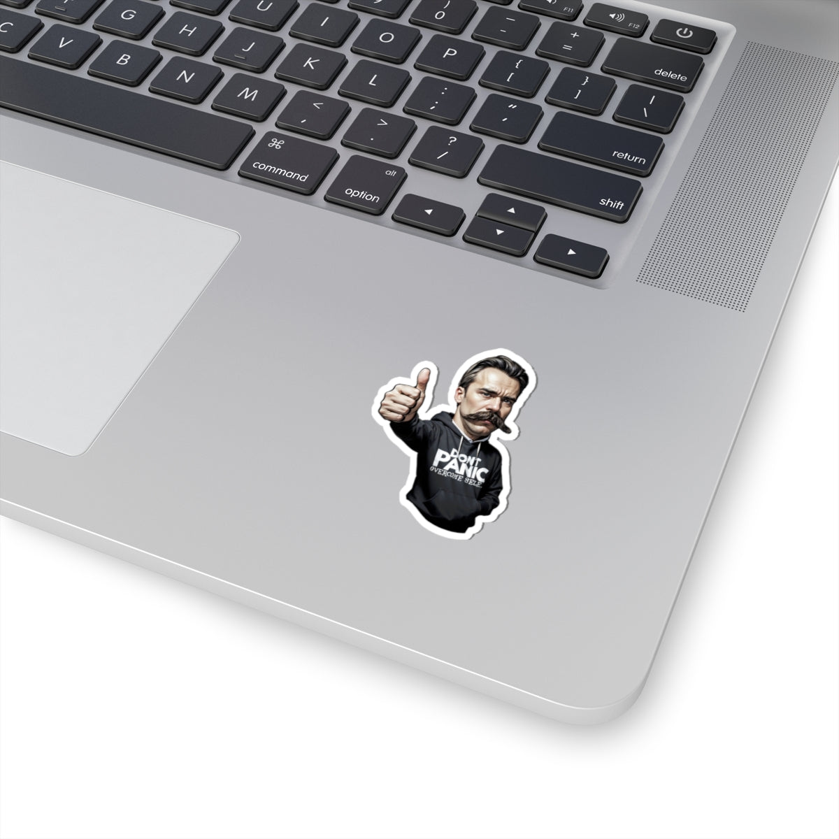 DON'T PANIC - Overcome Self - Thumbs-Up Sticker