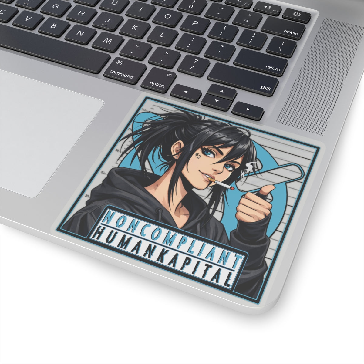 NONCOMPLIANT HUMANKAPITAL - BLUE - Anime Rebel  - Kiss-Cut Decal