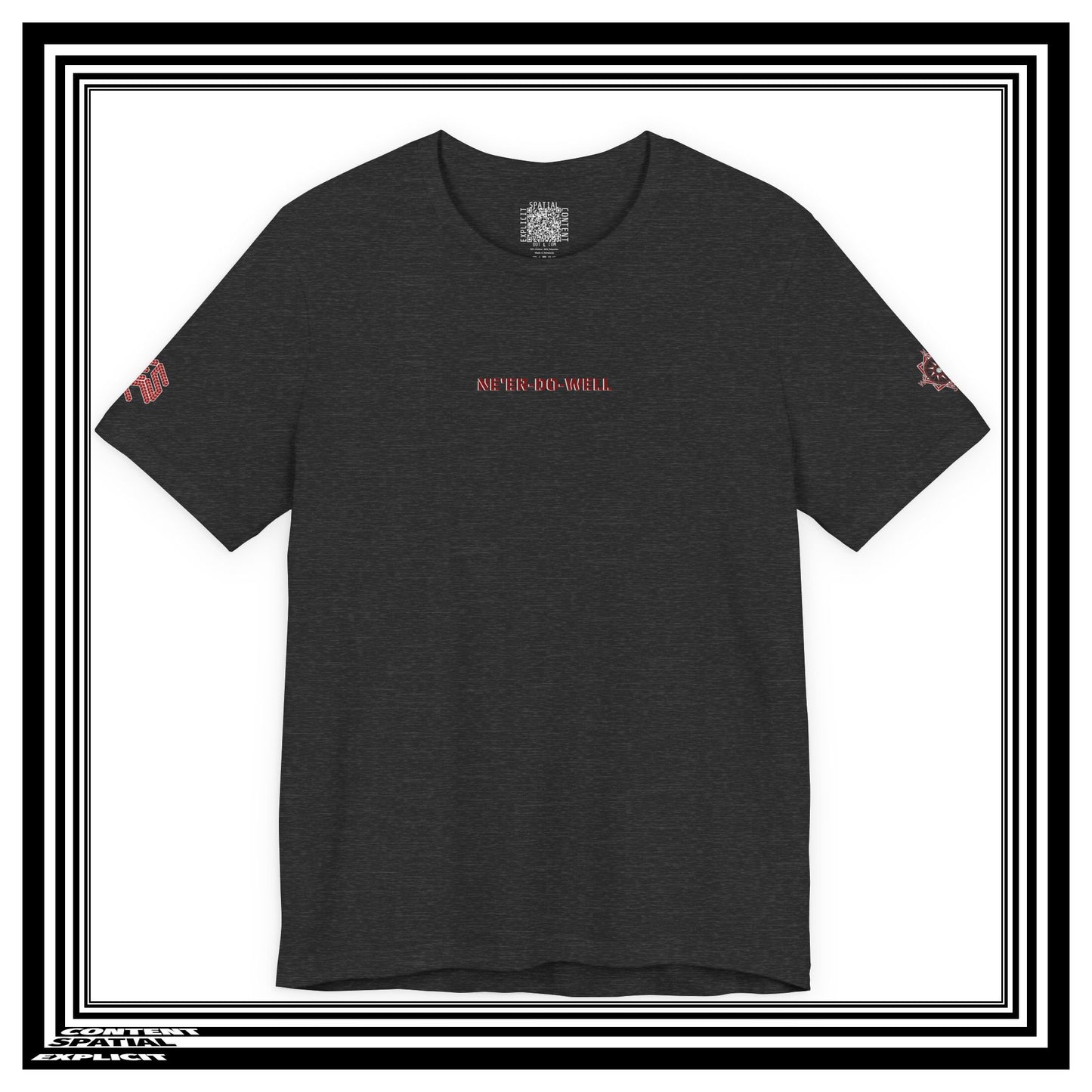 NONCOMPLIANT HUMANKAPITAL - NE'ER-DO-WELL - 42 RED - Anime Cyberpunk - Unisex Jersey Short Sleeve Graphic T-shirt