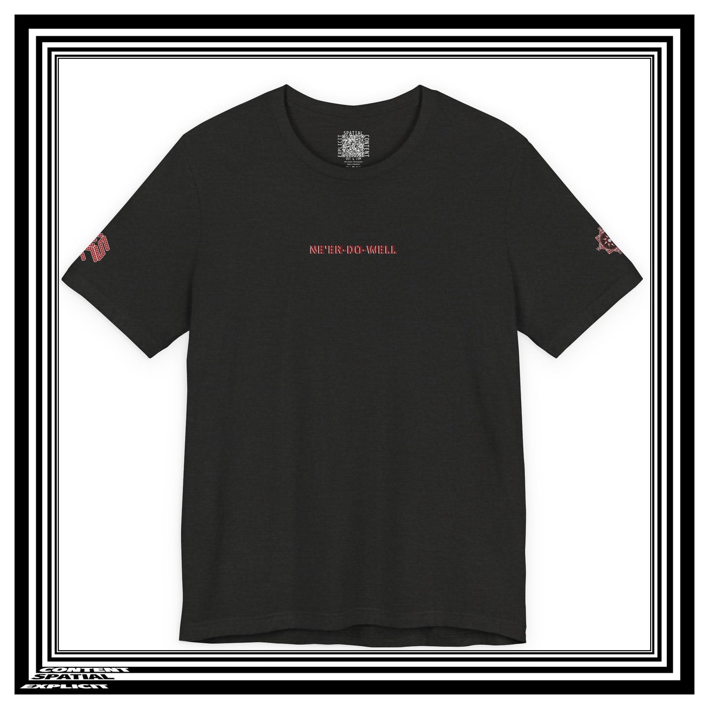 NONCOMPLIANT HUMANKAPITAL - NE'ER-DO-WELL - 42 RED - Anime Cyberpunk - Unisex Jersey Short Sleeve Graphic T-shirt