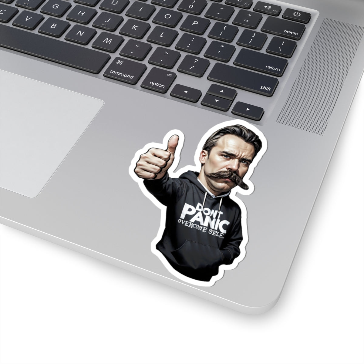 DON'T PANIC - Overcome Self - Thumbs-Up Sticker