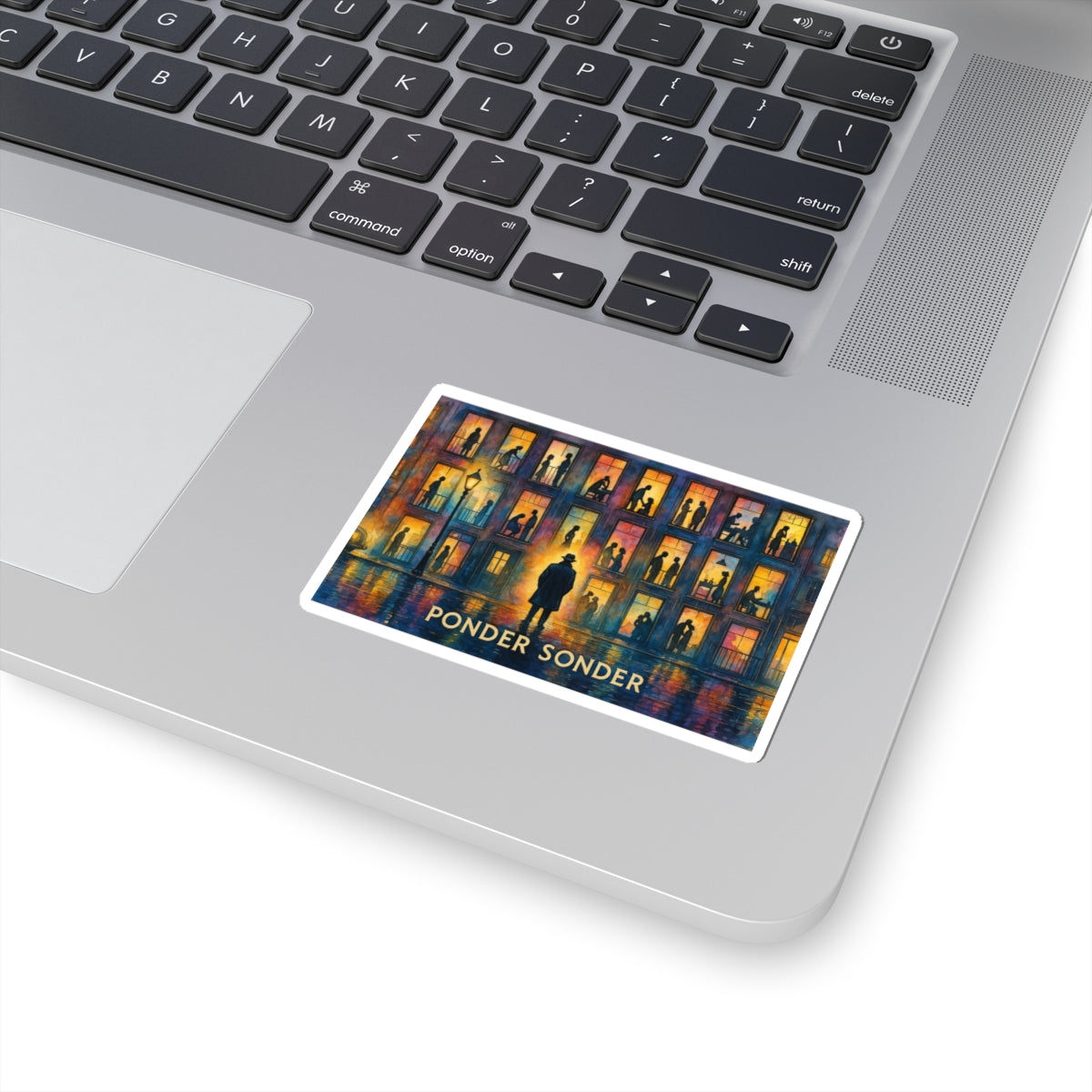 PONDER SONDER Kiss-Cut Sticker - Reflective City Window Silhouette Decal