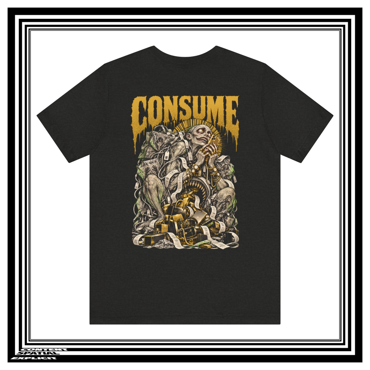 Consume Dark Surrealist Graphic T-Shirt