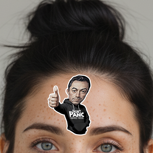 DON'T PANIC - Choose Coffee - Thumbs-Up Sticker