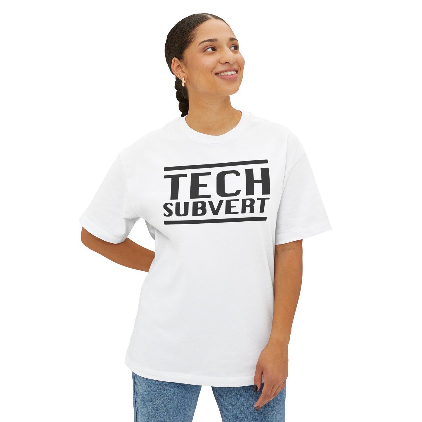 TECH SUBVERT - Tech Support Parody - Oversized Boxy Tee