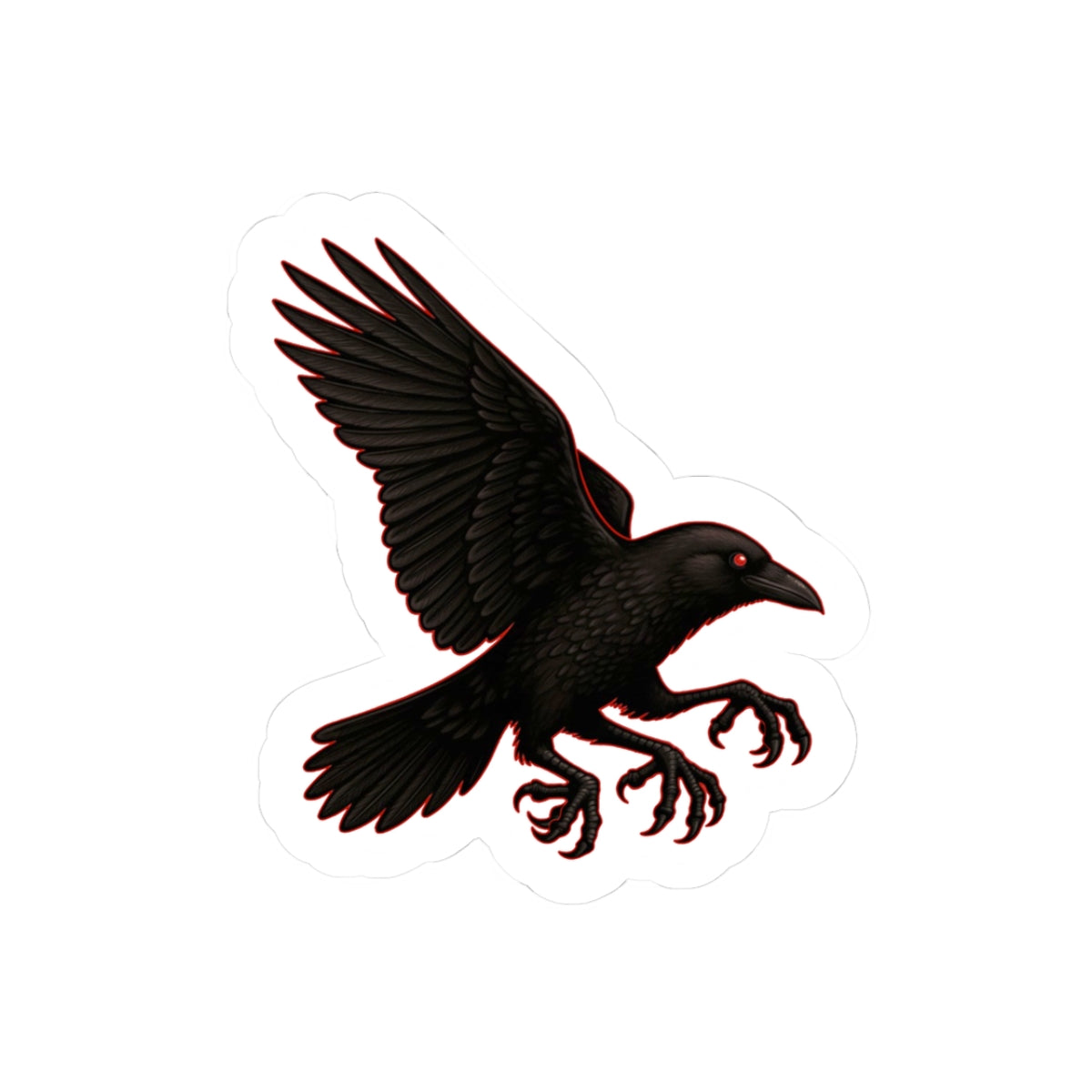 Three-legged  Raven (Yatagarasu) Sticker - Japanese Gothic Kiss-Cut Decal