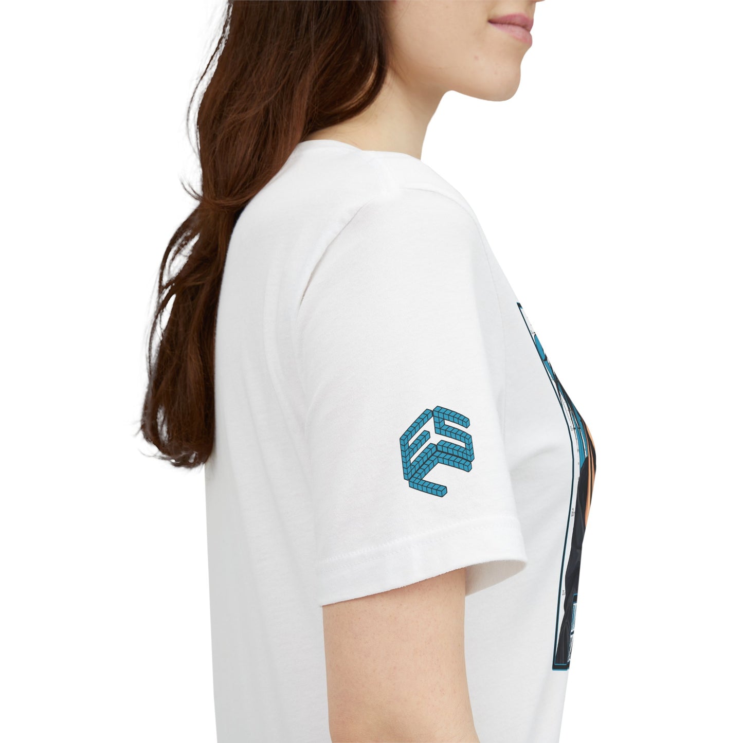 NONCOMPLIANT HUMANKAPITAL - Front Design - 42 BLUE - Anime Cyberpunk - Unisex Jersey Short Sleeve Graphic T‑Shirt