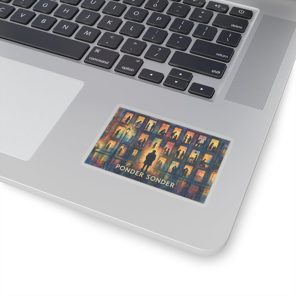 PONDER SONDER Kiss-Cut Sticker - Reflective City Window Silhouette Decal