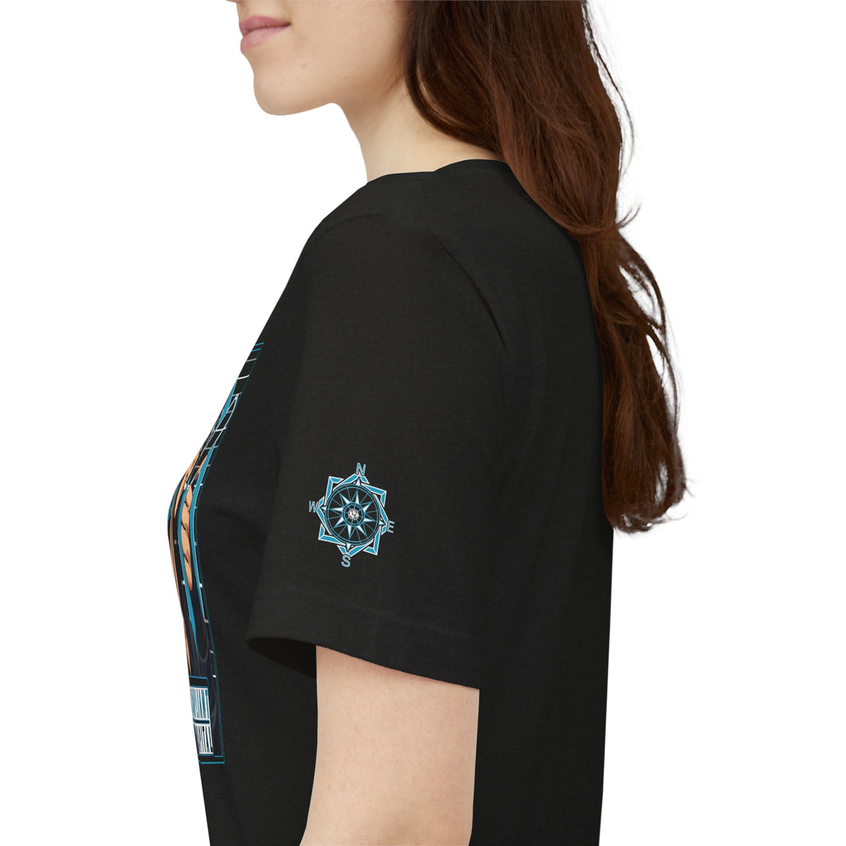 NONCOMPLIANT HUMANKAPITAL - Front Design - 42 BLUE - Anime Cyberpunk - Unisex Jersey Short Sleeve Graphic T‑Shirt