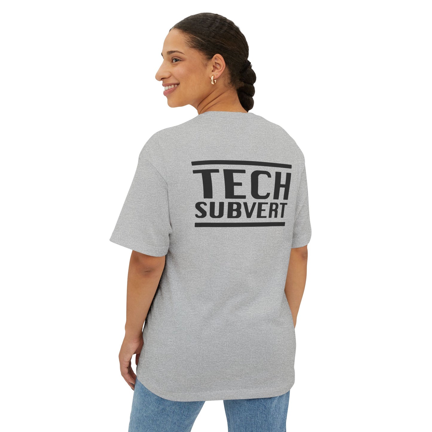 TECH SUBVERT - Nametag: Ne'er-do-well - Tech Support Parody - Oversized Boxy Tee
