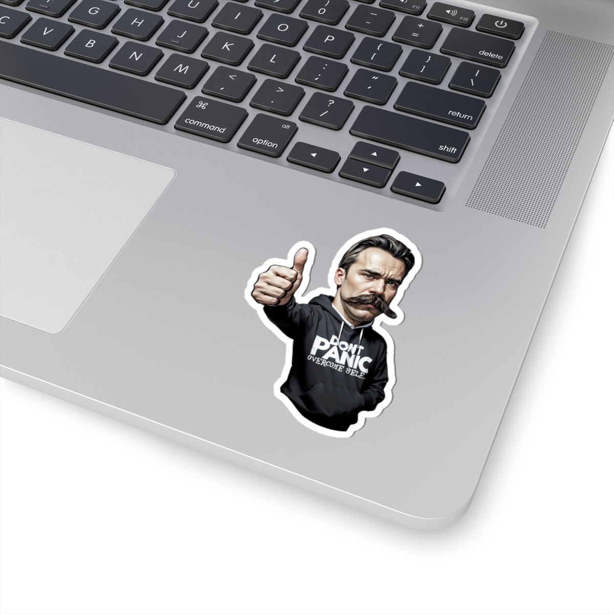 DON'T PANIC - Overcome Self - Thumbs-Up Sticker