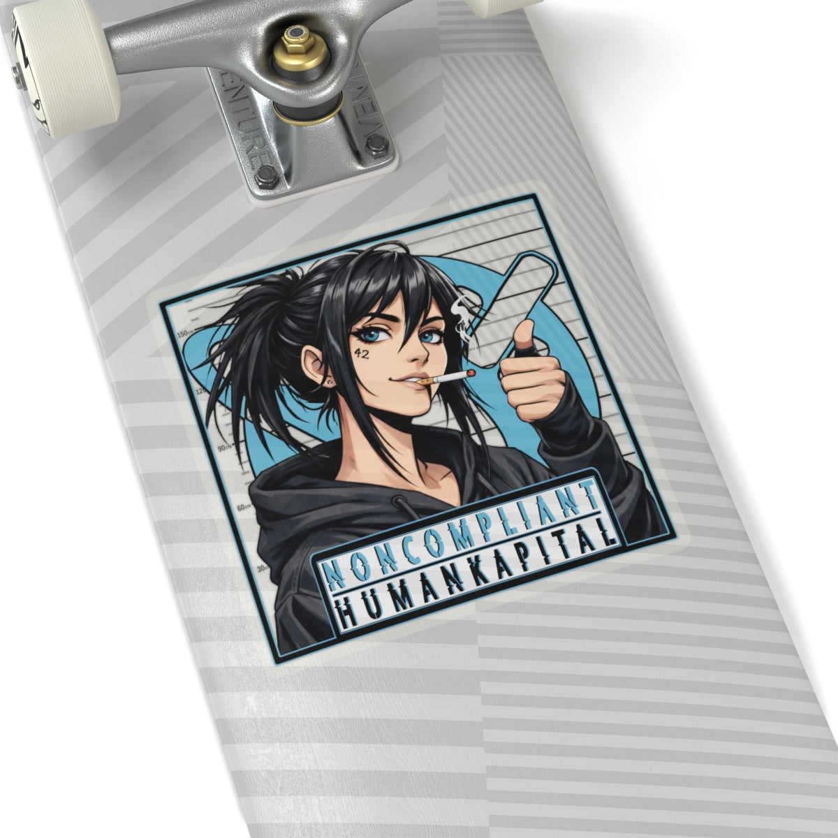 NONCOMPLIANT HUMANKAPITAL - BLUE - Anime Rebel  - Kiss-Cut Decal
