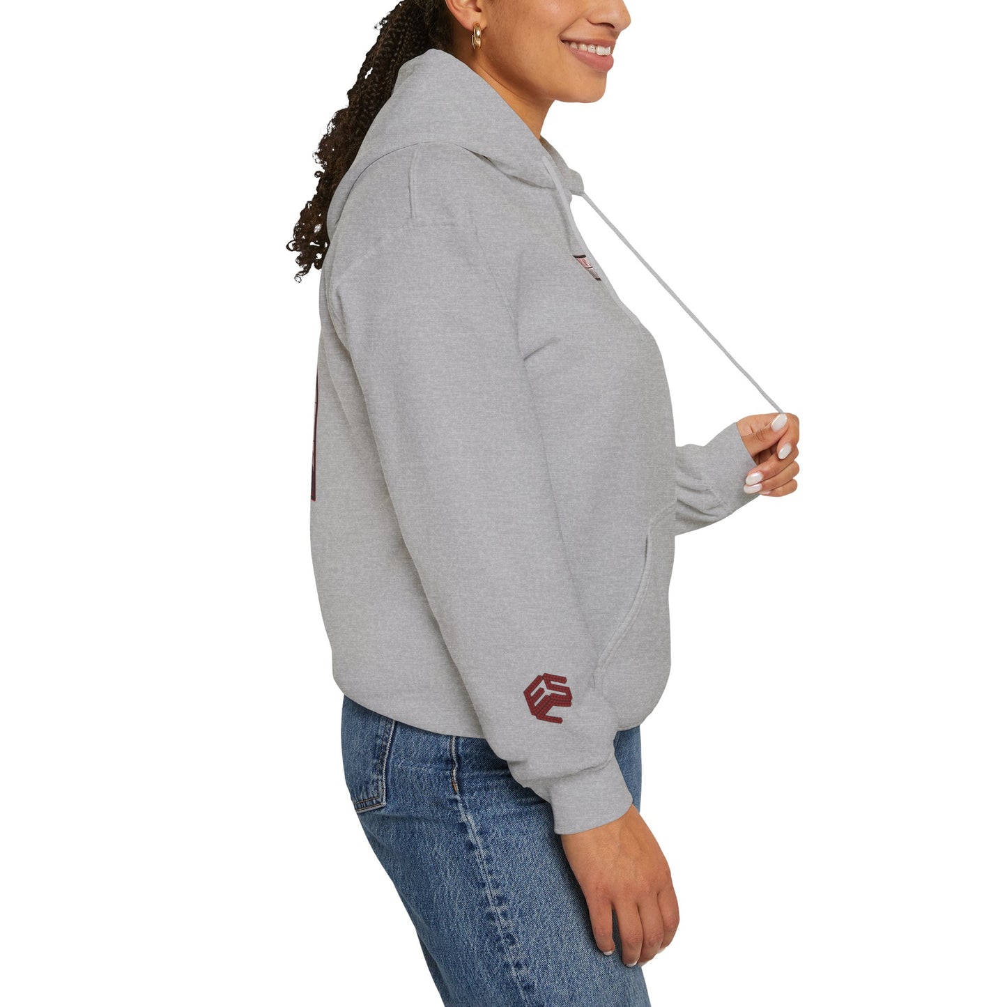 NONCOMPLIANT HUMANKAPITAL - 42 RED - Anime Cyberpunk - Unisex Heavy Blend™ Graphic Hooded Sweatshirt