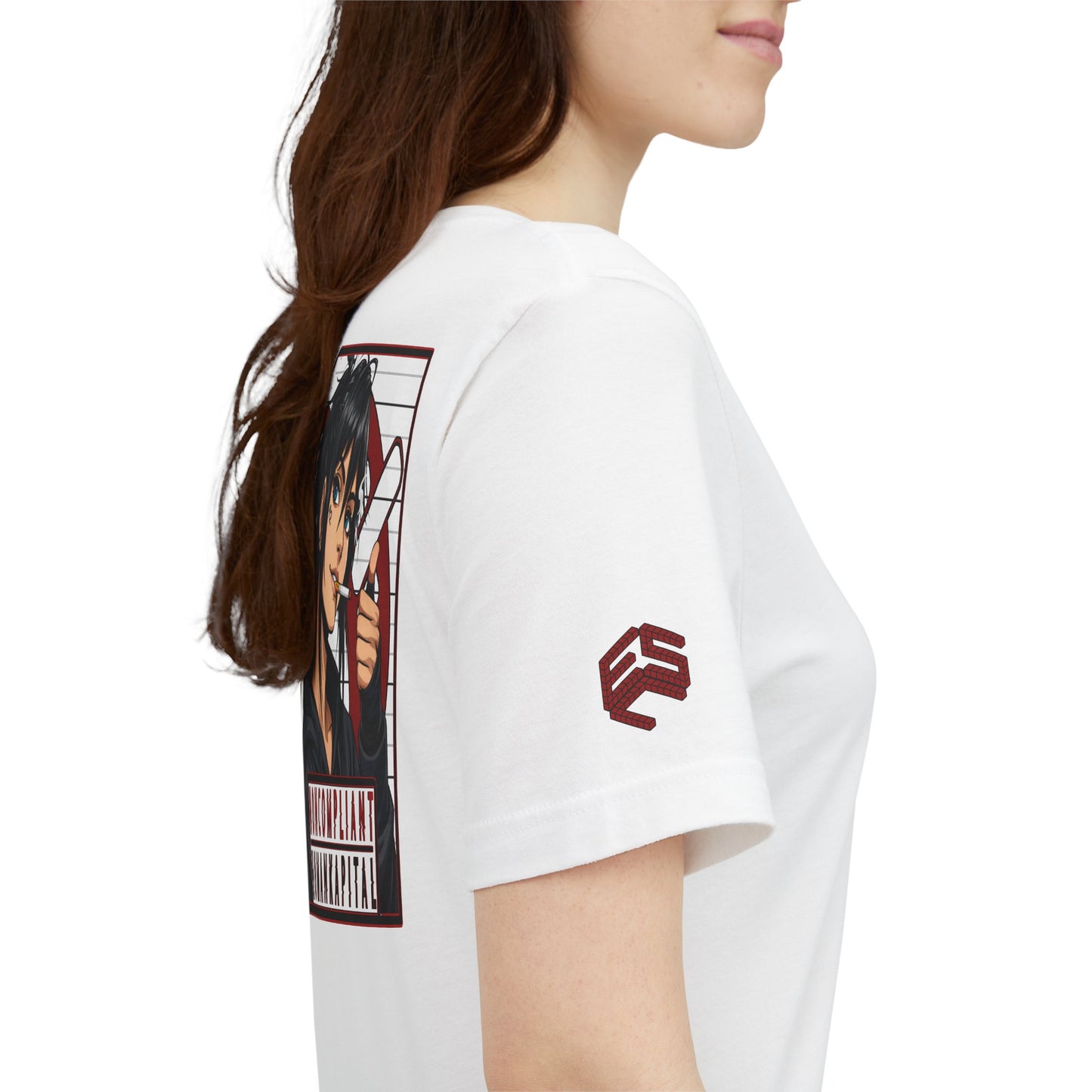 NONCOMPLIANT HUMANKAPITAL - NE'ER-DO-WELL - 42 RED - Anime Cyberpunk - Unisex Jersey Short Sleeve Graphic T-shirt