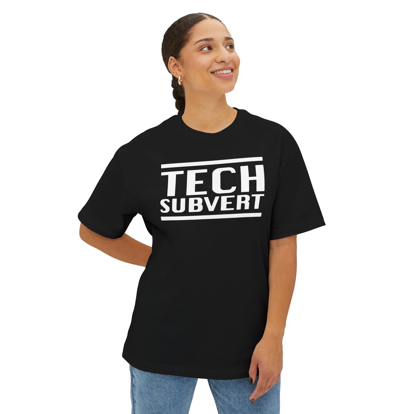TECH SUBVERT - Tech Support Parody - Oversized Boxy Tee