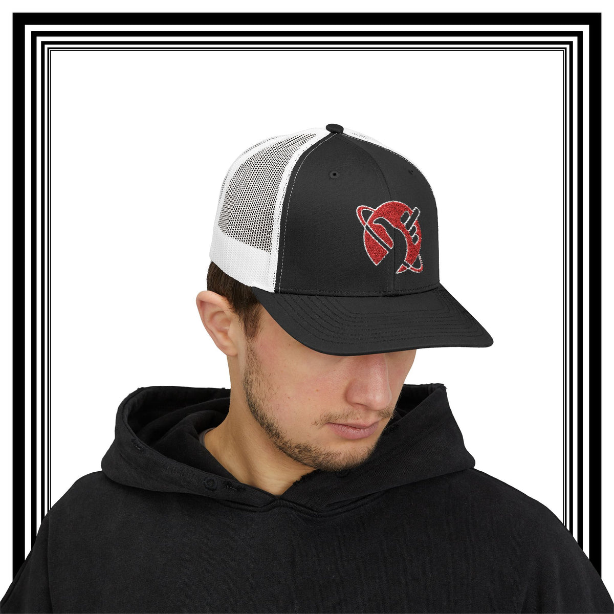 Hitchhiker's Bird Red Cosmic Salute - Snapback Trucker Cap