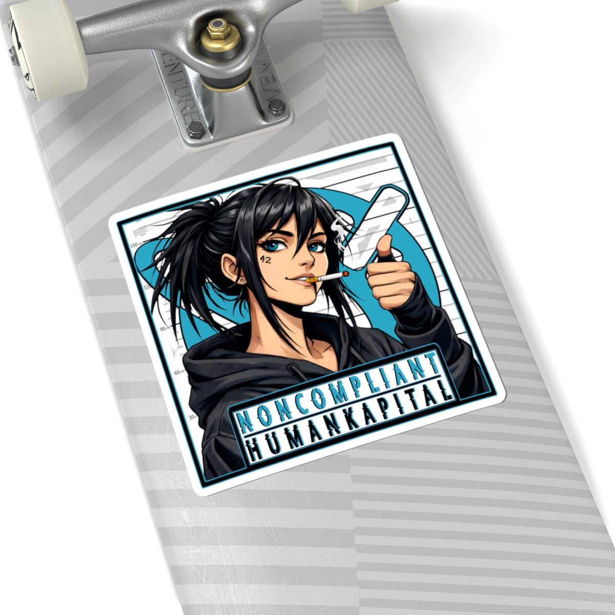 NONCOMPLIANT HUMANKAPITAL - BLUE - Anime Rebel  - Kiss-Cut Decal