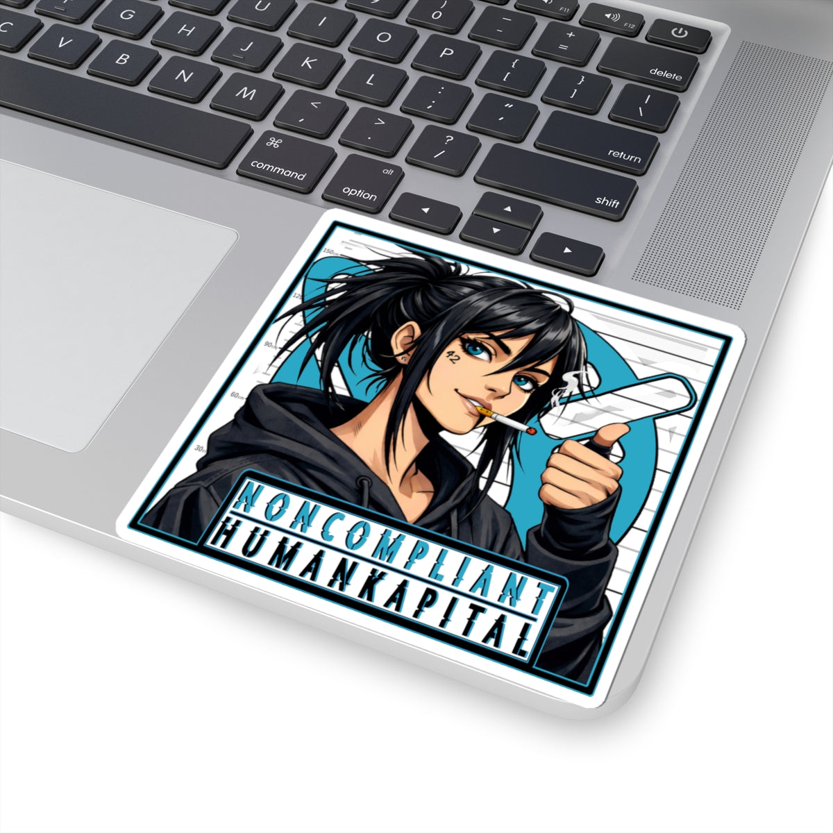 NONCOMPLIANT HUMANKAPITAL - BLUE - Anime Rebel  - Kiss-Cut Decal