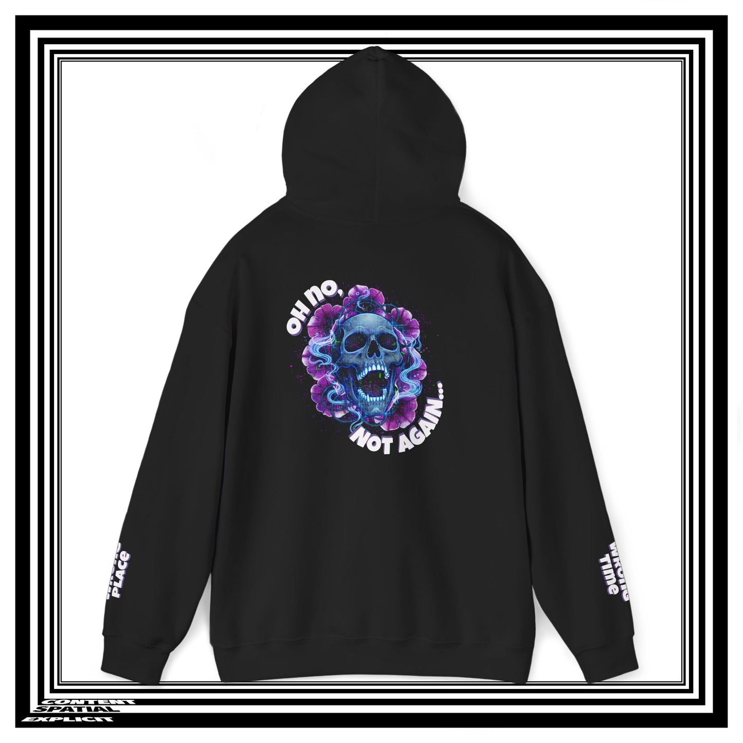 THE PETUNIA EXPERIENCE - "Oh no, not again..." - Back Design - Unisex Heavy Blend™ Graphic Hooded Sweatshirt