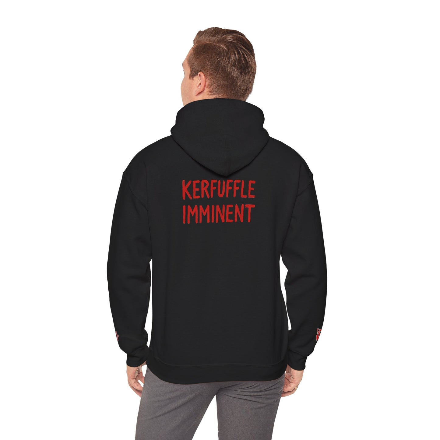 KERFUFFLE IMMINENT - Back Design - Unisex Heavy Blend™ Graphic Hooded Sweatshirt