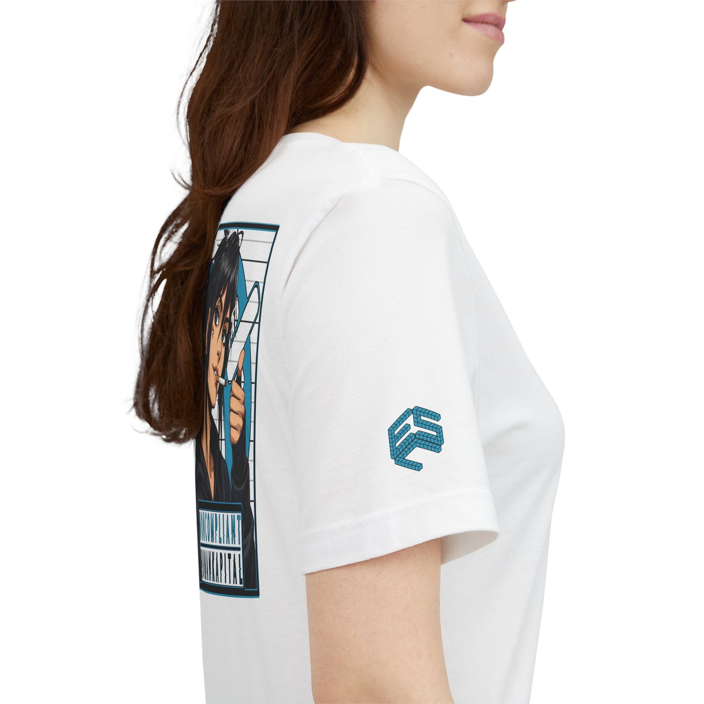 NONCOMPLIANT HUMANKAPITAL - NE'ER-DO-WELL - 42 BLUE - Anime Cyberpunk - Unisex Jersey Short Sleeve Graphic T‑Shirt