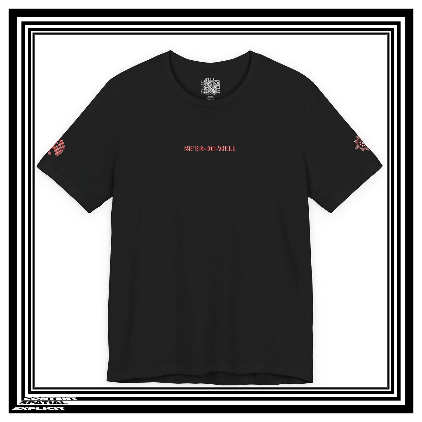 NONCOMPLIANT HUMANKAPITAL - NE'ER-DO-WELL - 42 RED - Anime Cyberpunk - Unisex Jersey Short Sleeve Graphic T-shirt