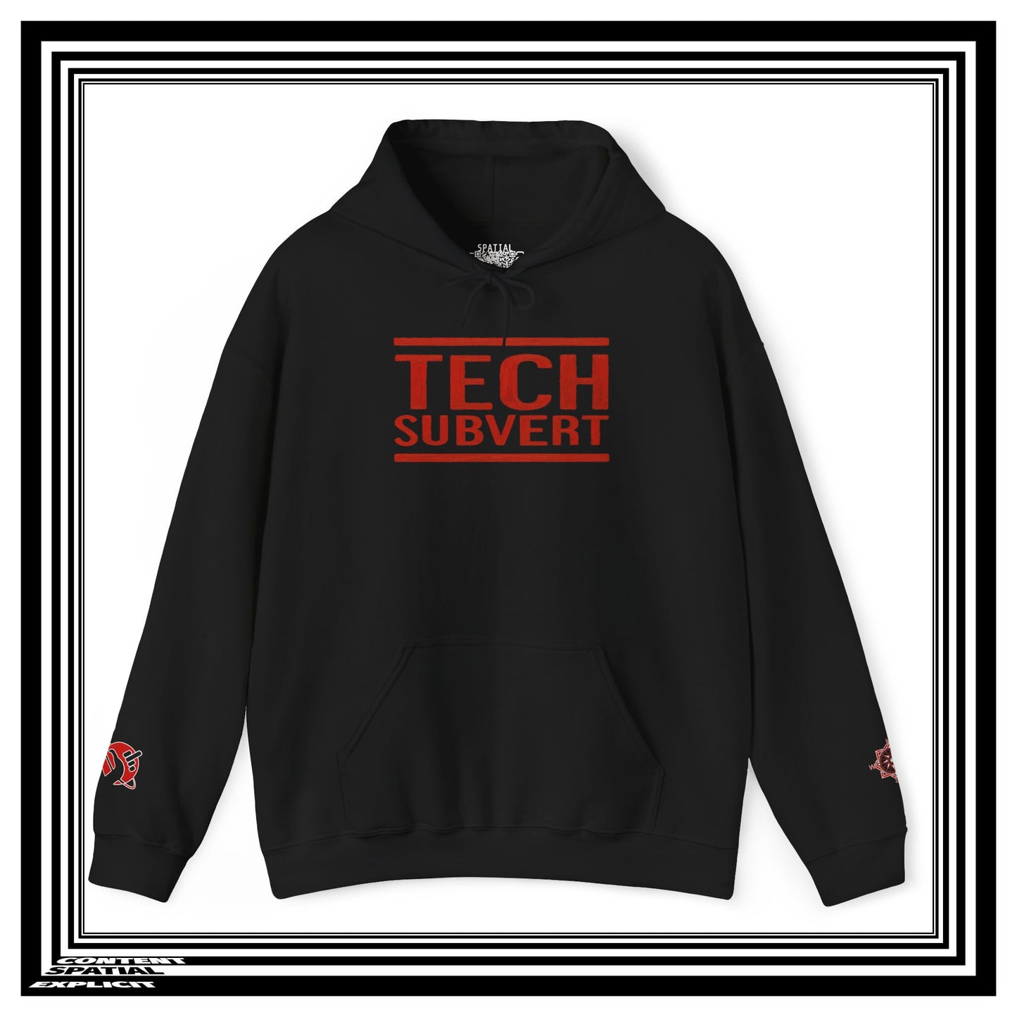 TECH SUBVERT - Front Design - Unisex Heavy Blend™ Graphic Hooded Sweatshirt