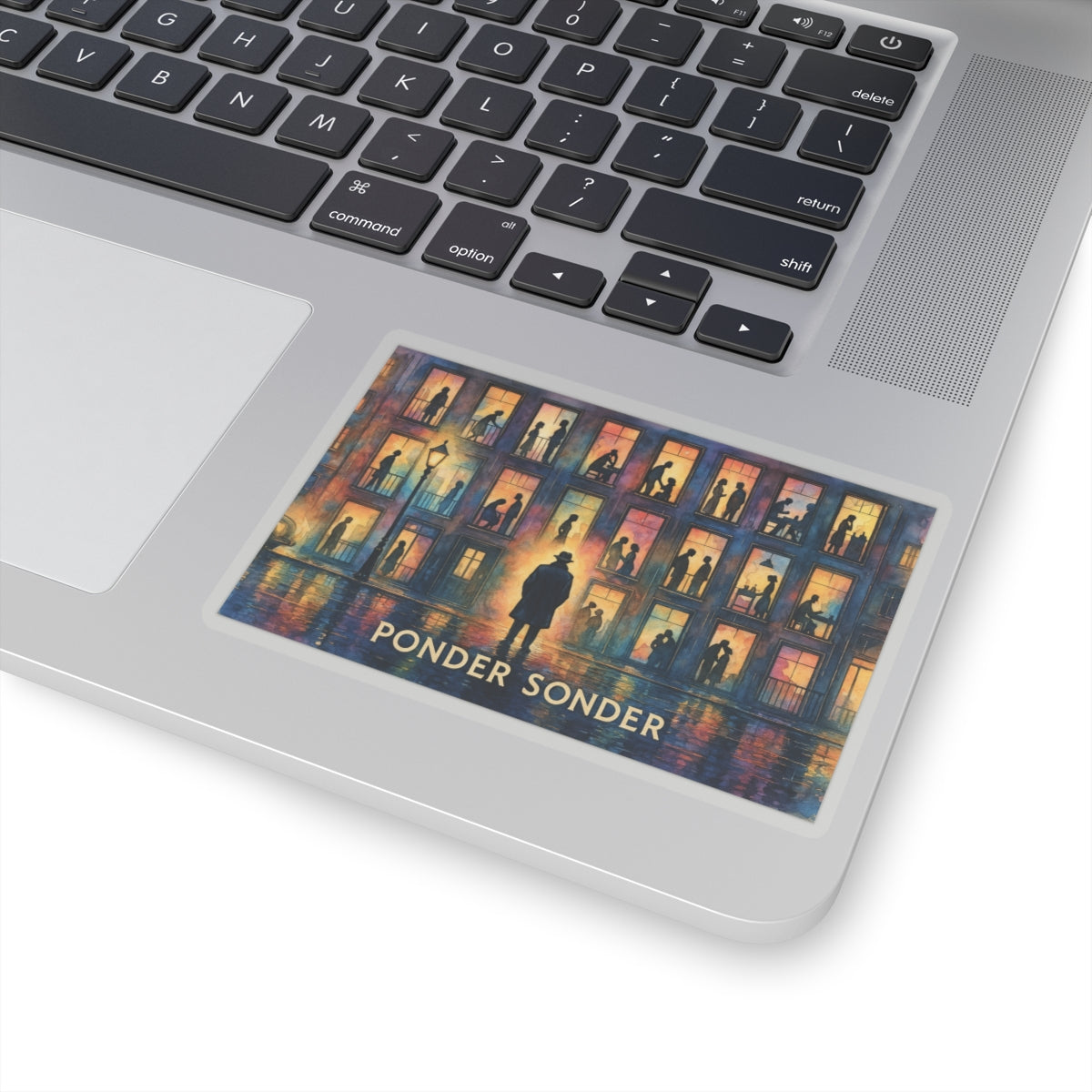 PONDER SONDER Kiss-Cut Sticker - Reflective City Window Silhouette Decal