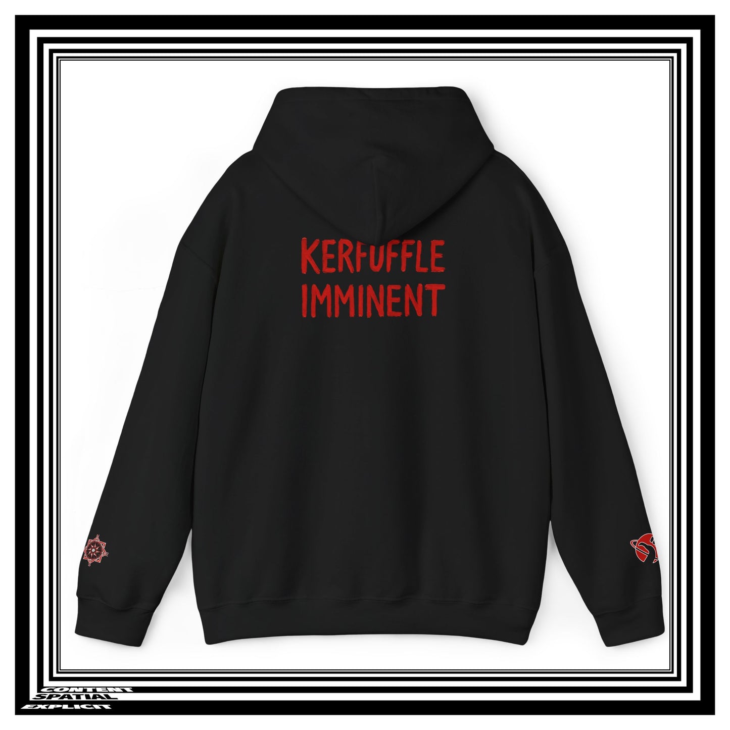 KERFUFFLE IMMINENT - Back Design - Unisex Heavy Blend™ Graphic Hooded Sweatshirt