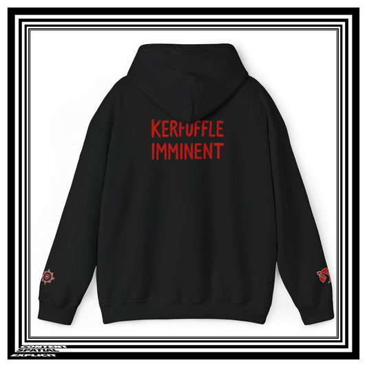 KERFUFFLE IMMINENT - Back Design - Unisex Heavy Blend™ Graphic Hooded Sweatshirt