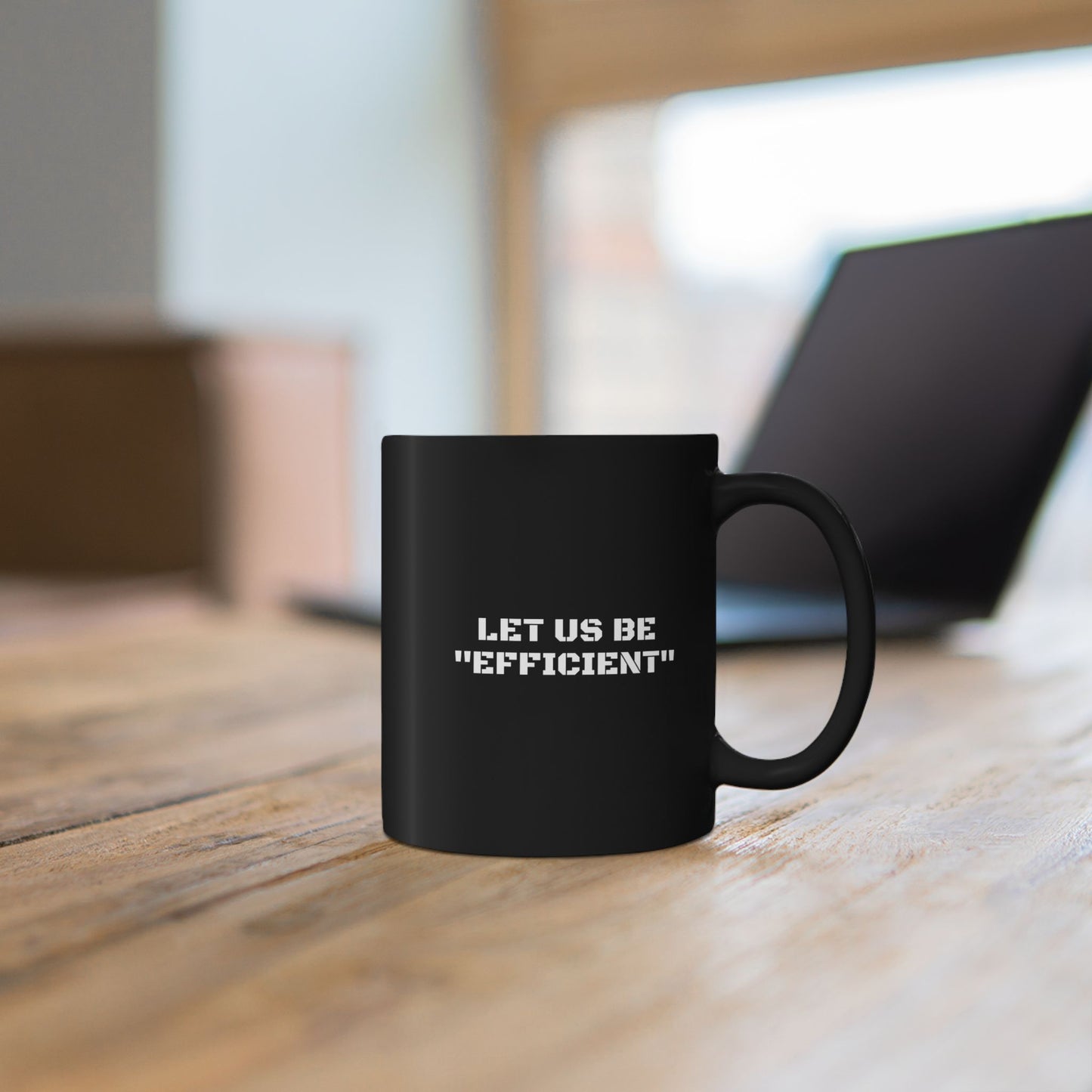 TECH SUBVERT - Let Us Be "Efficient" - Tech Support Parody - Black Ceramic Mug - Coffee Cup (11oz & 15oz) -
